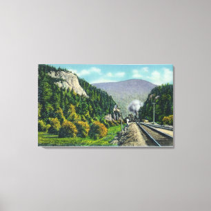 Impressão Em Tela Vista da Cabeça do Elefante e da Entrada de Entalh