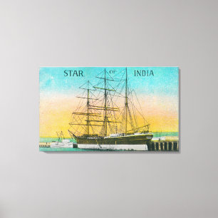 Impressão Em Tela Vista da estrela do barco de India entrada