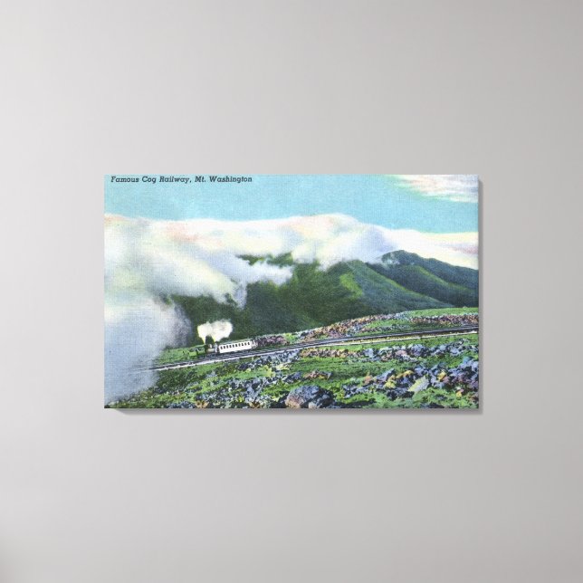 Impressão Em Tela Vista da Famosa Linha Ferroviária de Cog (Frente)