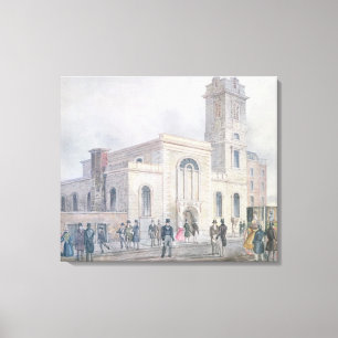 Impressão Em Tela Vista da igreja de St Bartholomew
