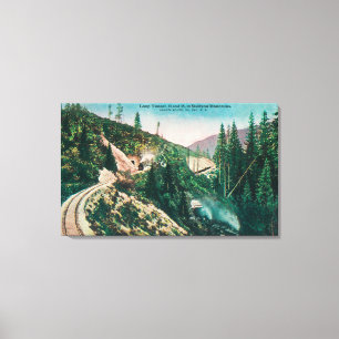 Impressão Em Tela Vista da Linha de Caminho de Ferro do Pacífico Sul