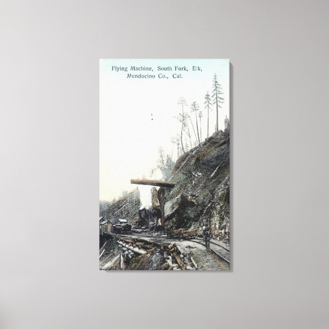 Impressão Em Tela Vista da Maching Voadora, South ForkElk, CA (Frente)