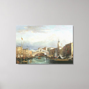 Impressão Em Tela Vista da ponte de Rialto em Veneza