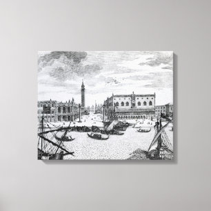 Impressão Em Tela Vista da praça San Marco do Bacino, Veneza