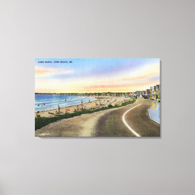 Impressão Em Tela Vista das areias longas na praia de York (Frente)