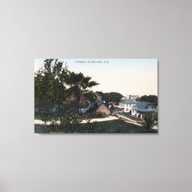 Impressão Em Tela Vista das Residências de OrovilleOroville, CA (Frente)