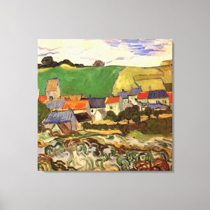 Impressão Em Tela Vista de Auvers Vincent van Gogh.