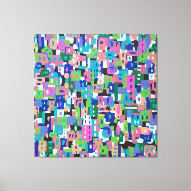 Impressão Em Tela Vista de Cidade à Noite (Frente)