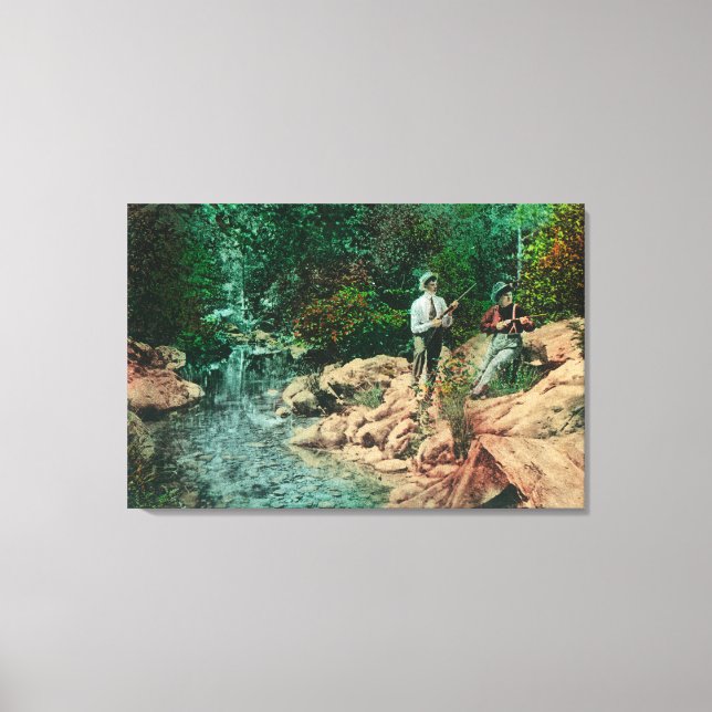 Impressão Em Tela Vista de Coyote Creek em Gilroy Hot Primaveras (Frente)