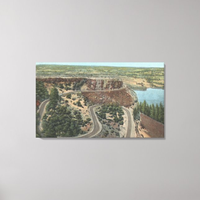 Impressão Em Tela Vista de desfiladeiros do rio Columbia - Vista de  (Frente)