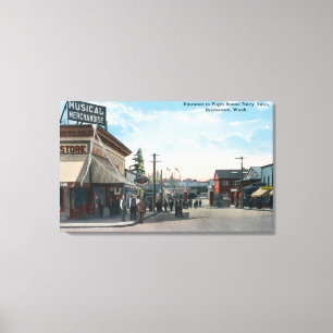 Impressão Em Tela Vista de Entrada para o Estaleiro de Marinhos dos 