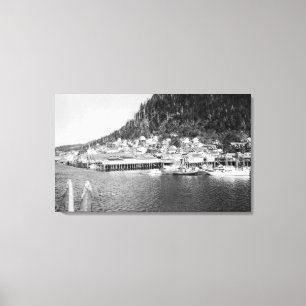 Impressão Em Tela Vista de Ketchikan, fotografia do beira-rio de