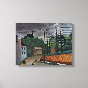 Impressão Em Tela Vista de Malakoff por Henri Rousseau, Arte Antigo