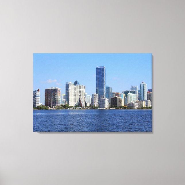 Impressão Em Tela Vista de Miami Skyline (Frente)