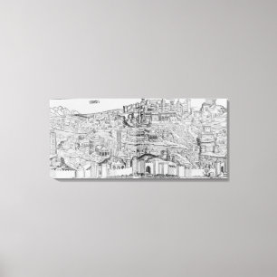 Impressão Em Tela Vista de Roma, 1493