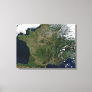 Impressão Em Tela Vista de satélite da França