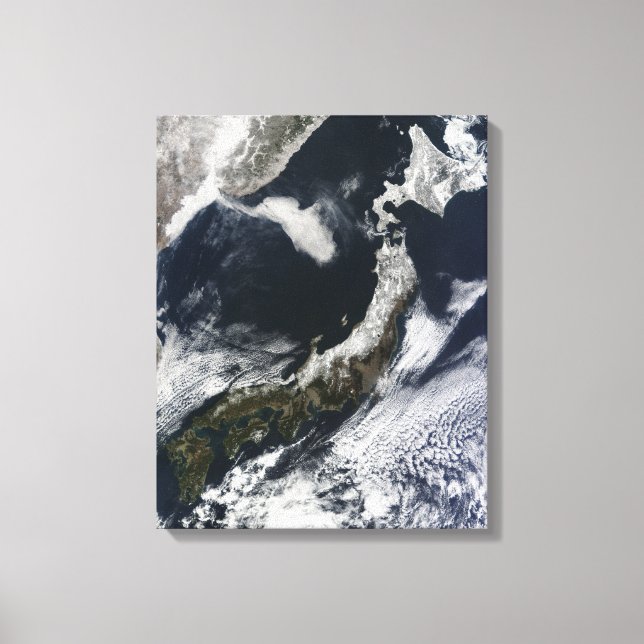 Impressão Em Tela Vista de satélite do Japão (Frente)