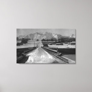 Impressão Em Tela Vista de Seward, Alasca a partir da Ponte Photogra