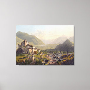 Impressão Em Tela Vista de Sion, ilustração 'da viagem Pittoresqu