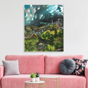 Impressão Em Tela Vista de Toledo El Greco