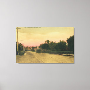 Impressão Em Tela Vista de um Ford Modelo-T no Boulevard