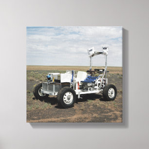 Impressão Em Tela Vista de um veículo de capotagem lunar de 1 G