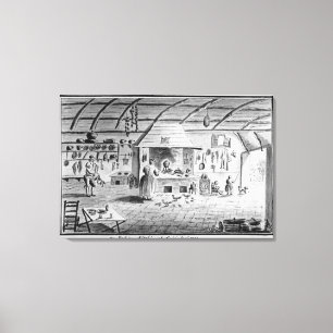 Impressão Em Tela Vista de uma cozinha italiana em Lerici