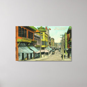 Impressão Em Tela Vista de uma rua de Chinatown