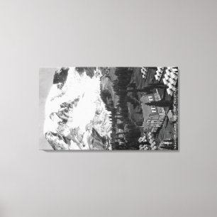 Impressão Em Tela Vista do acampamento do paraíso e do Mt mais