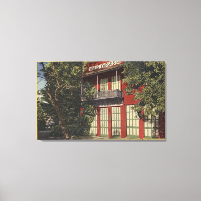 Impressão Em Tela Vista do antigo Wells-Fargo Office (1855) (Frente)