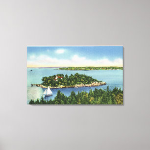 Impressão Em Tela Vista do Botão da Bomba e Ilha Longa