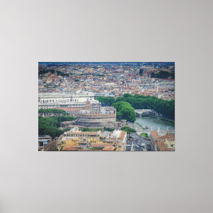 Impressão Em Tela Vista do centro histórico da cidade de Roma de cim