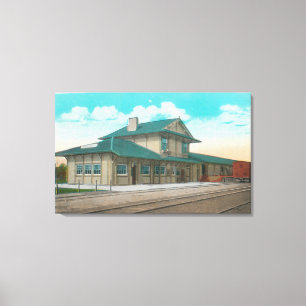 Impressão Em Tela Vista do Depósito do Pacífico Sul Santa Rosa, CA