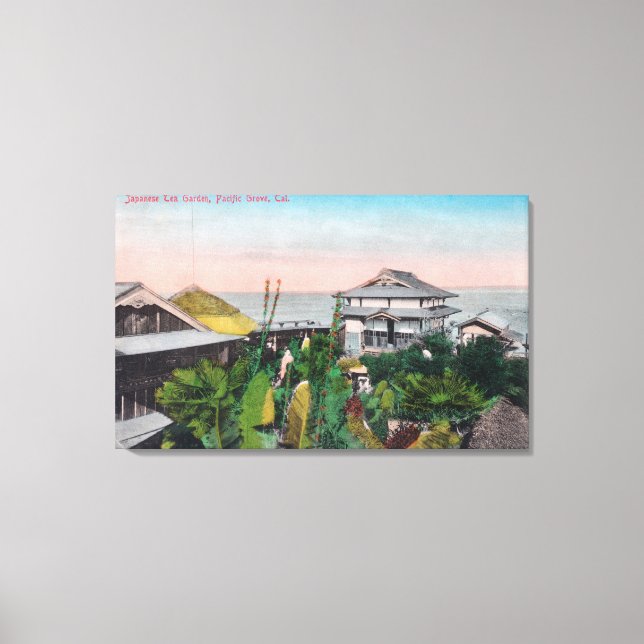 Impressão Em Tela Vista do Jardim do Chá Japonês (Frente)