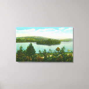 Impressão Em Tela Vista do lago loon e da ilha de Blythewood