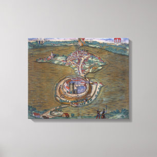 Impressão Em Tela Vista do Lugar de Louis le Grand, com uma de t