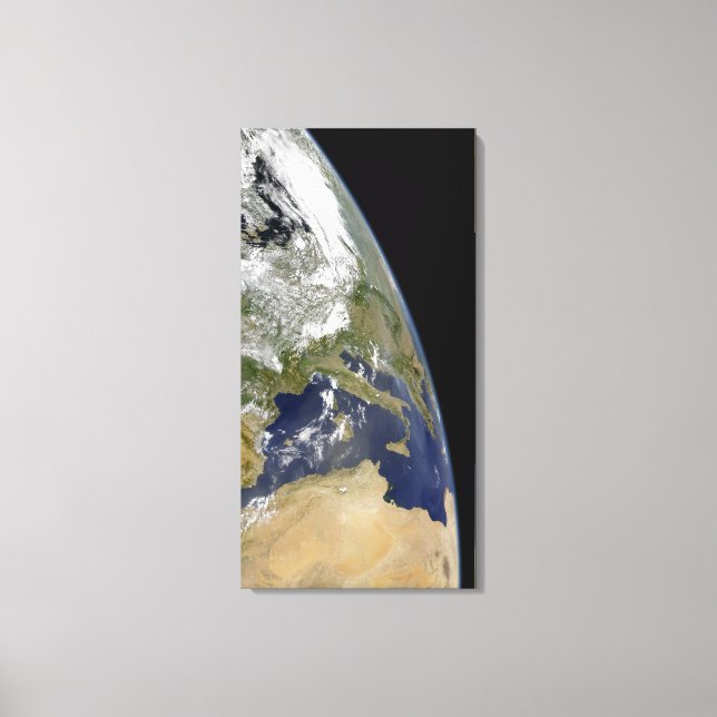 Impressão Em Tela Vista do Mediterrâneo Ocidental (Frente)