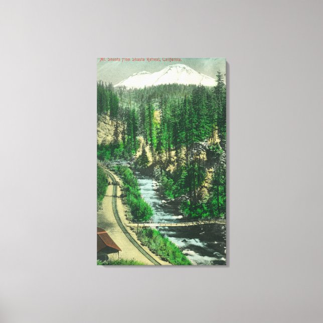 Impressão Em Tela Vista do Monte Shasta do Shasta Retreat (Frente)
