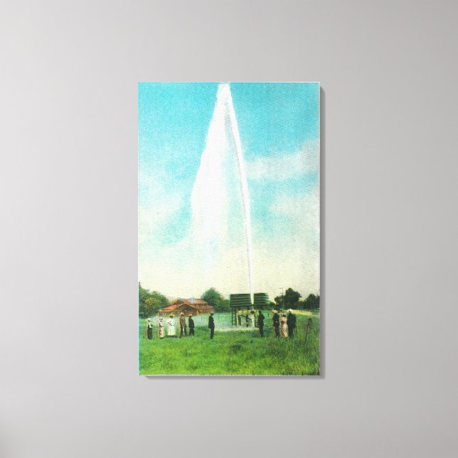 Impressão Em Tela Vista do Myrtledale Geyser nos Primaveras Quentes (Frente)