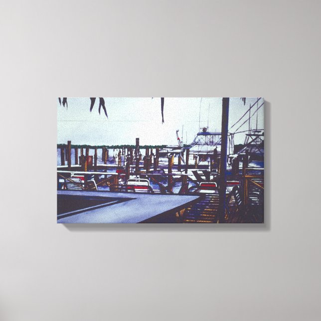 Impressão Em Tela Vista do namorados, Ilha Harbor (Frente)