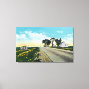 Impressão Em Tela Vista do norte do campo de batalha de Saratoga