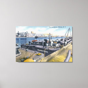 Impressão Em Tela Vista do porto de Albany, SS Iroquois dentro