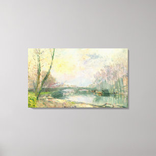 Impressão Em Tela Vista do Sena, Paris (óleo na canvas)