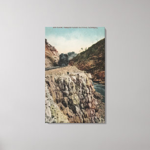 Impressão Em Tela Vista do trem de Canon da caixa