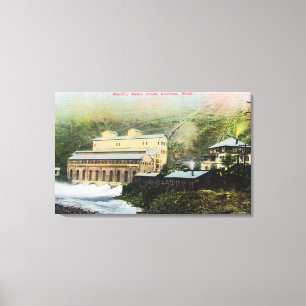 Impressão Em Tela Vista exterior da central elétrica