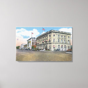 Impressão Em Tela Vista exterior de Bldg federal, teatro do