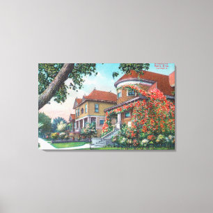 Impressão Em Tela Vista exterior de uma residência típica