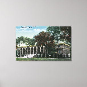 Impressão Em Tela Vista exterior do ginásio da faculdade da união