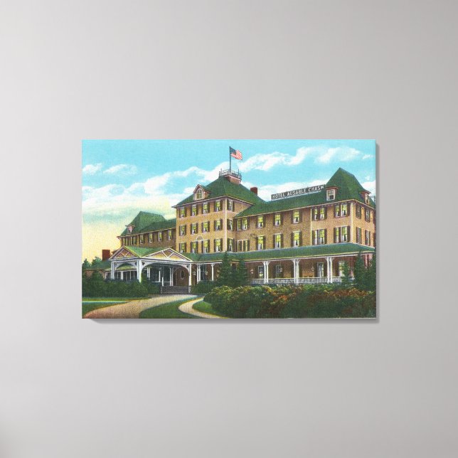 Impressão Em Tela Vista Exterior do Hotel Ausable Chasm (Frente)