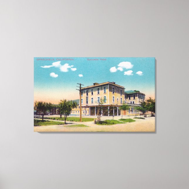 Impressão Em Tela Vista Exterior do Hotel Spreckels (Frente)